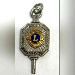 Antique Vintage Lions International Charm KEY MEMBER